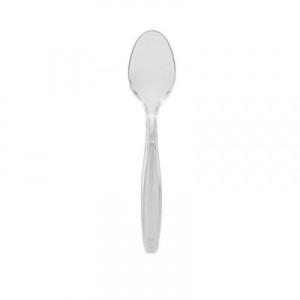 Disposable spoons transparent, 17 cm, 50 pcs